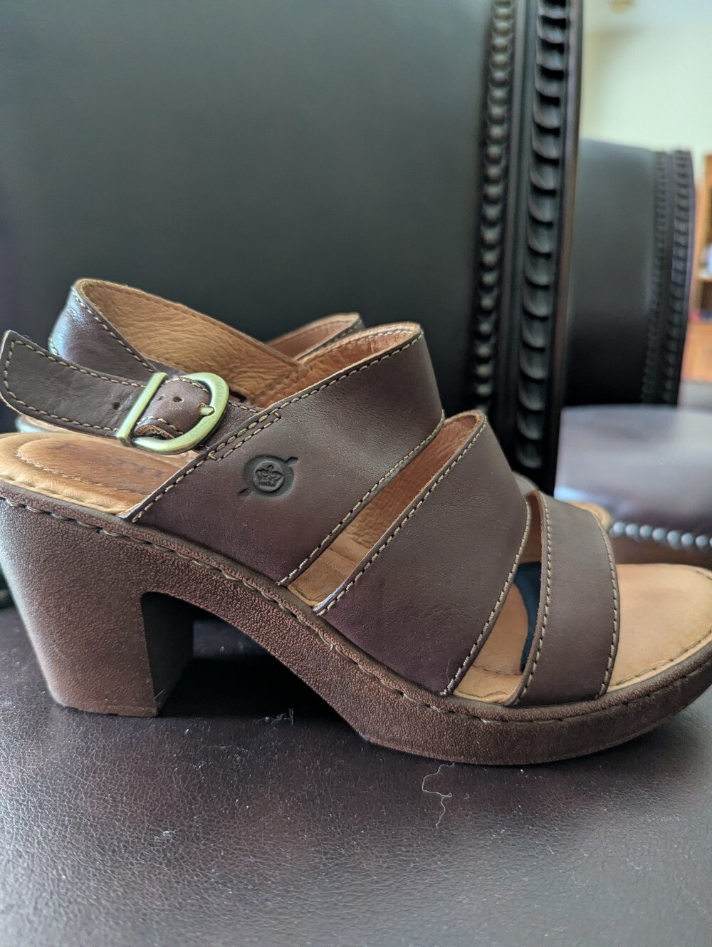 Born Leather Slingback Sandals